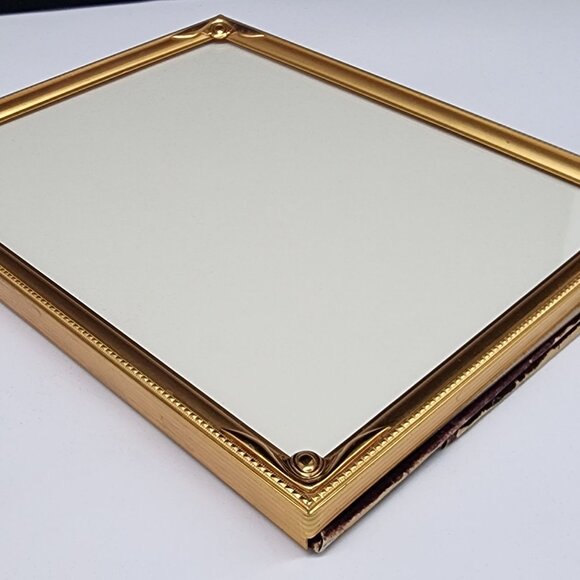 Gold-Toned Decorative Picture Frame With Ornate Corners & Velvet Backing 8X10 VT - Picture 9 of 9